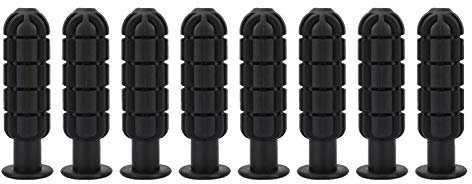 8 StüCk Schwarzer Kunststoff TischfußBallgriff Langlebiger Griffe Ersatz TischfußBall Griff FüR Tischplatte Spiel Teil ZubehöR TischfußBallstang