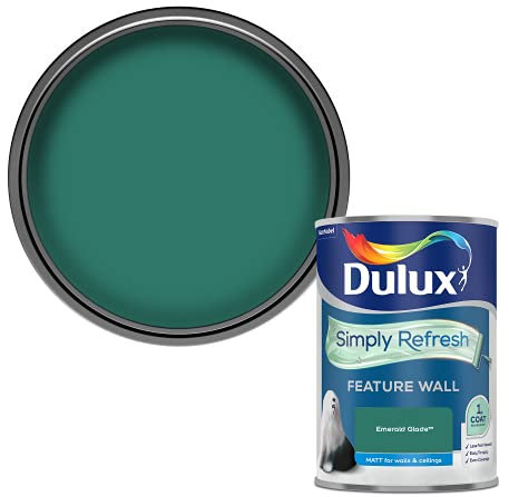 Dulux Simply Refresh Feature Wall Matt Emulsion Paint - Emerald Glade - 1.25L (Pack of 1), 5569249
