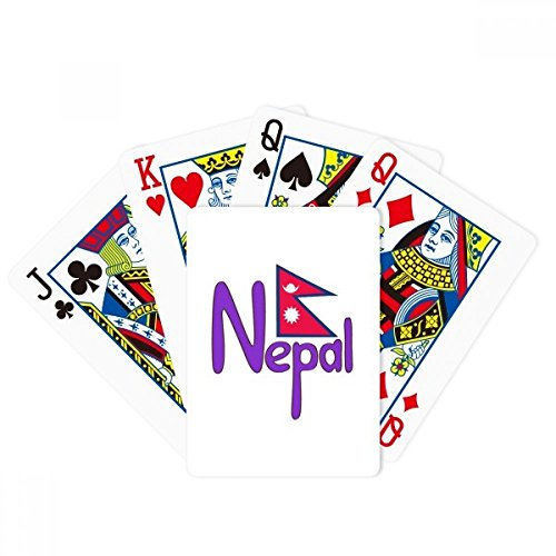 Gioco da tavolo di divertimento della carta magica di gioco della mazza del modello rosso viola della bandiera nazionale del Nepal