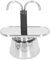 Cafetera Espresso, 100 Ml de Doble Tubo de Acero Inoxidable Engrosado Cafetera Moka Pot con Percolador, Estufa Mini Portátil DIY 2 Tazas Cafetera para Uso Doméstico o de Camping