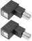 Create idea 2 Piezas Adaptador de Impresora USB 2.0 Tipo B Convertidor Macho A Hembra Tipo B de Transferencia de Datos de 480 Mbps para Escáner de Impresora (ángulo Izquierdo Y ángulo Recto)