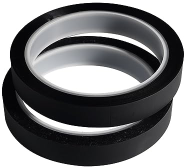 NETFEN Tape, 15mmx50Meter Masking Shading Tape Border Tape for Elegoo Mars/Photon LCD 3D Printer Accessories/Parts Black (Size : 2pcs)