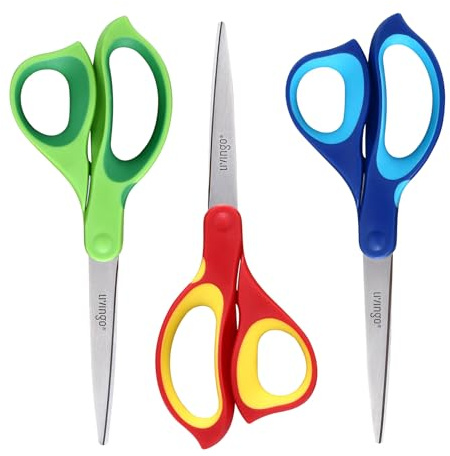 LIVINGO Linkshänder Scheren Erwachsene Beschichtung geschmiedetem Edelstahl, Lefty rostfrei Komfort Grip Schere, super-scharf für Linkshänder, für Büro Home General Use Professional Crafting