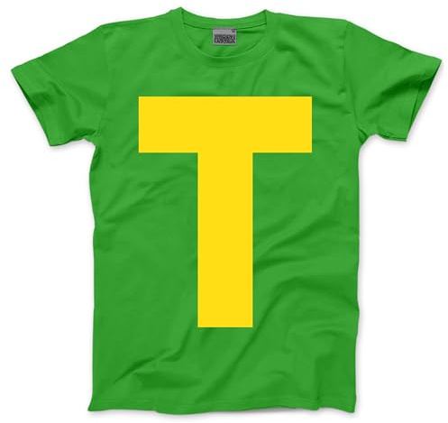Group Costume Outfit - Green Letter A Tshirt Matching Tee Halloween Top Fancy Dress Party T-Shirt - M Green