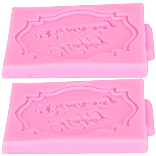 2 moldes de letras para decoración DIY para chocolate, fondant, caramelo duro, regalo de fiesta de cumpleaños