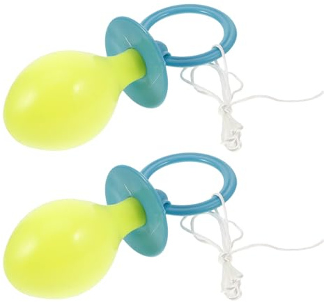 Warmhm 2pcs Jumbo Costume Pacifier Accessory for Adults, Lightweight Plastic Material, Blue Oversized Funny Party Prop Suitable for Halloween and Photo Booth