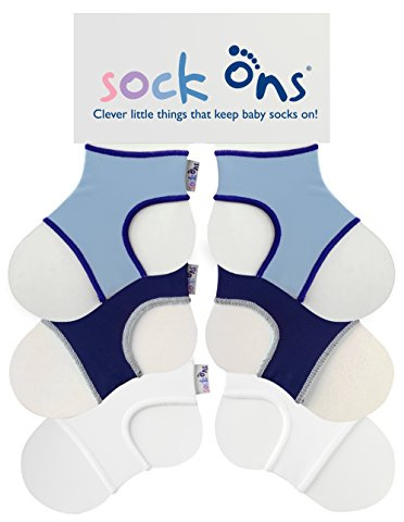 Sock Ons Baby Jungen (0-24 Monate) Socken Baby Blue, White and Navy 6-12 Monate