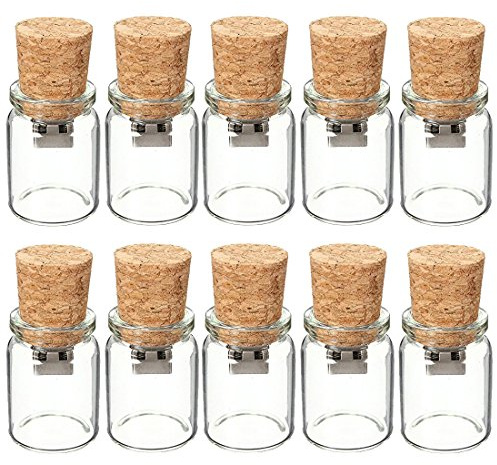 10 Pièces Clé USB 8 Go la Dérive Bouteille Transparent Cadeau sur le Mariage