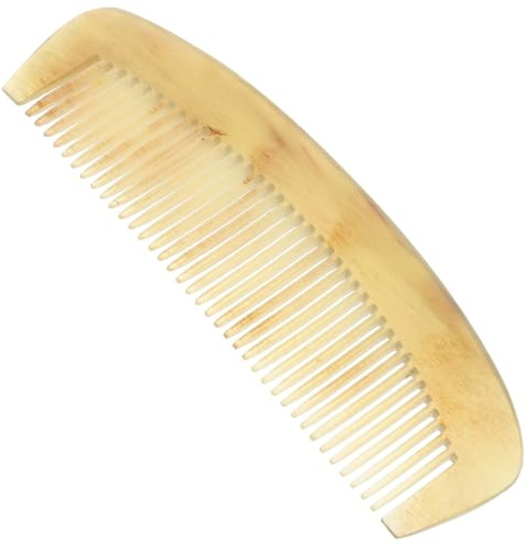 Lurrose Hornkamm Aus Echtem Horn Antistatischer Haarkamm Zum Glätten Und Entwirren Tragbar Für Unterwegs Für Frauen Und Männer 13.00 X 4.50 X 0.50 cm