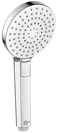 Ideal Standard – Ducha de mano Idealrain Evo, cabezal de ducha ahorrador de agua con 3 modos de chorro (lluvia suave, masaje, lluvia suave), Ø 11 cm, boquillas EasyClean, cromado