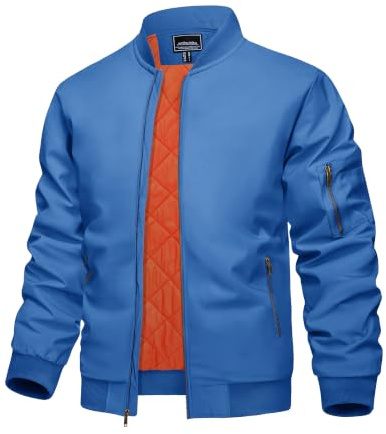 KEFITEVD Herrenjacke Winter Herren Bomberjacke Warm Lässig Übergangsjacke | Winddichte und Wasserabweisende Stepp Bomberjacke, mit Reißverschluss und Tashen, Retro Optik, Geeignet für Herbst und Winter