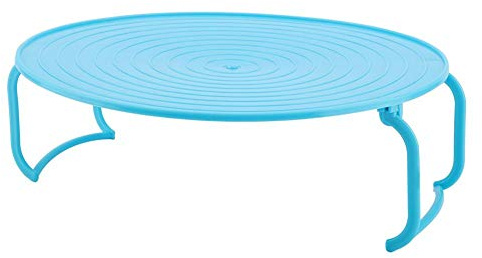 nobrands Support de plateau - Support de plateau de four à micro-ondes Support de plateau de cuisson multifonctionnel en plastique pour four à micro-ondes(Bleu)