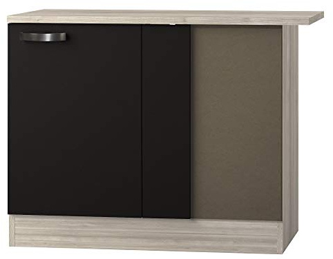 OPTIFIT Kult Eckunterschrank incl. ARBEITSPLATTE »Faro«, grau, Breite 110 cm, UEL106-9+KUFR