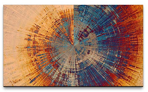 Paul Sinus Art Bilder XXL Abstraktes Gemälde 120x70cm Wandbild auf Leinwand