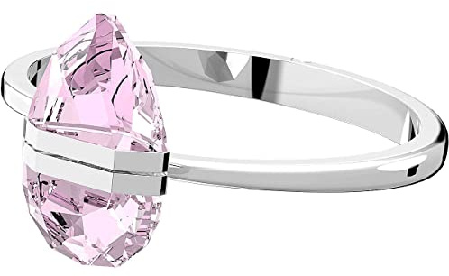 Swarovski Lucent Armreif, Edelstahl Damenarmreif mit Rosafarbenem Swarovski Kristall