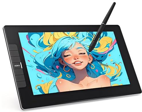 VEIKK Drawing Tablet with Screen VK1200V2 11.6 inch Full-Laminated Drawing Monitor with 6 Shortcut Keys and 8192 Levels Battery Free Stylus Pen, for PC/Mac/Linux/Windows(120% sRGB)