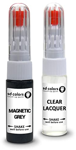 SD COLORS Kit di riparazione di penne per ritocco con vernice magnetica da 20 ML, colore: grigio metallizzato