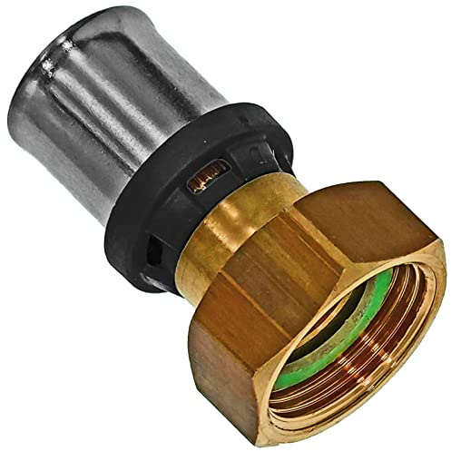 MegaHaustechnik Verschraubung mit 3/4 Zoll Innengewinde IG mit Dichtung Pressfitting aus Messing für Mehrschichtverbundrohr 20x2 mm Außendurchmesser x Wandstärke Trinkwasser geeignet TH U Profil