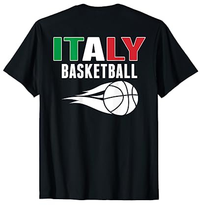 Italia Basket Lovers Jersey - Bandiera Italiana Sport Estivi Maglietta