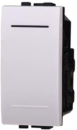 Interruttore Unipolare 1P 1M 16A, Compatibile Con Bticino Living Light, Da 1 Posto Modulo (1 Pezzo, Bianco)