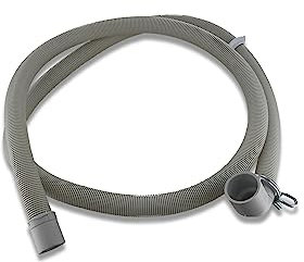 DL-pro Manguera de desagüe de 1,8 m, 30/20 mm, ángulo recto, universal, apta para lavavajillas, lavadora, compatible con Indesit Ariston C00054869, con arco de fijación