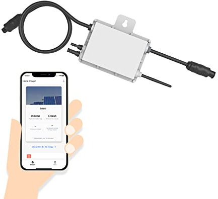 enjoy solar Deye Mikrowechselrichter, DC 20V-60V auf AC 220V-230V, integriertes WiFi-Modul Schutzart IP67, ideal für Balkonkraftwerk und Mini PV-Anlage (SUN300G3-EU-230)