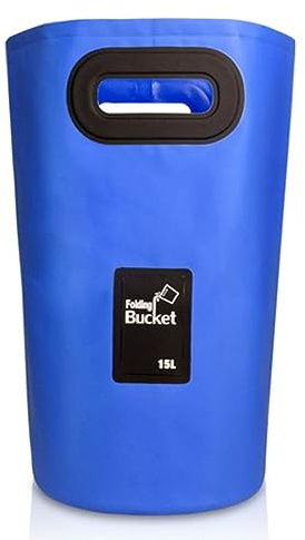 15 Liter Campingeimer Eimer faltbar Falteimer Camping Wassereimer Putzeimer, Größe:15 Liter, Farbe:Dunkelblau