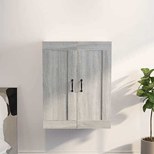 BaraSh Hängeschrank Grau Sonoma 69,5x32,5x90 cm Wandschrank HäNgend HäNgeschrank Schlafzimmer Wandschrank KüChenhäNgeschrank