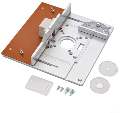 Oberfrästisch Einsatzplatte Aluminium Router Tisch Einsatzplatte Holz Fräsen Flipboard mit Gehrungslehre für Holzbearbeitung Tischsäge