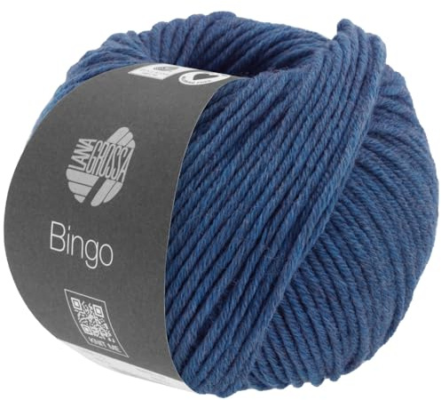 LANA GROSSA Bingo Melange | Extrafeine Merinowolle waschmaschinenfest und filzfrei | Handstrickgarn aus 100% Schurwolle (Merino extrafein) | 50g Wolle zum Stricken & Häkeln | 80m Garn FB 1030