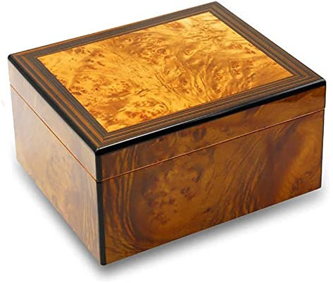 Zigarren-Box Zigarren-Humidor – handgefertigter spanischer Zedernholzkoffer | für 50–75 Zigarren | inklusive Luftbefeuchter und Hygrometer | Schreibtisch-Aufbewahrungsbox, braun, Klassisch
