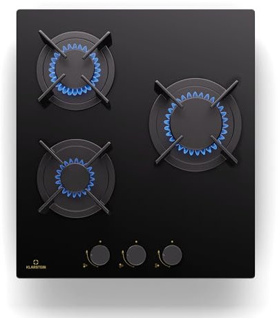Klarstein Tables de Cuisson à Gaz, Plaque de Cuisson Gaz à 3 Brûleurs, Table de Cuisson Encastrable à 3 Feux de 5200W, Cuisiniere Gaz, Gaziniere Gaz avec Brûleurs en Acier Inoxydable, Cuisinières GPL