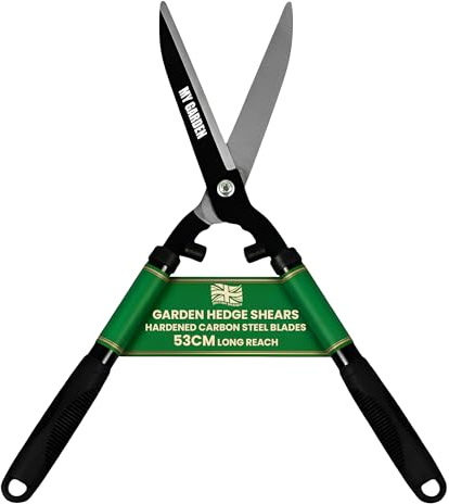 My Garden Hedge Shears with Hardened Carbon Steel Blades - 53cm Lightweight Ergonomic Garden Shears for Trimming Hedges, Grass & Edges with Comfortable Grip Handles –Precision Cutting Tool