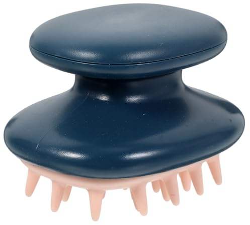 BCOATH Silikon Haarbürste Klein Tragbar Kopfhautmassagegerät Shampoo Bürste für Haarreinigung und Wurzelpflege Blau Wellness Massage Werkzeug