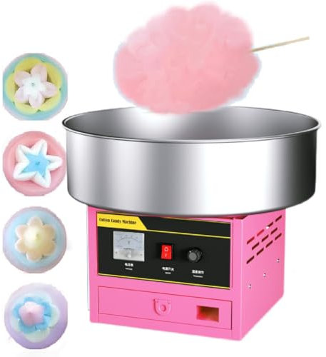 GAYAYAS Electric Floss Machine 1200W Commercial Cotton Candy Machine, Cotton Sugar Maker for Birthdays Parties Celebrations,Pink