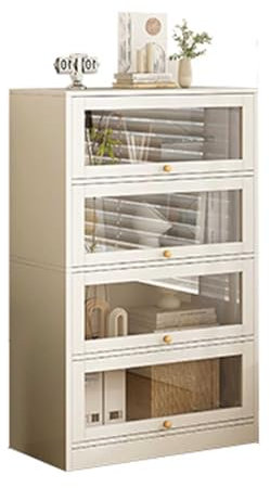 Braune transparente 4-stufige Acryl-Vitrine mit aufklappbarer Tür für Sammler-Mini-Actionfiguren – staubdichte Thekenvitrine zur Aufbewahrung