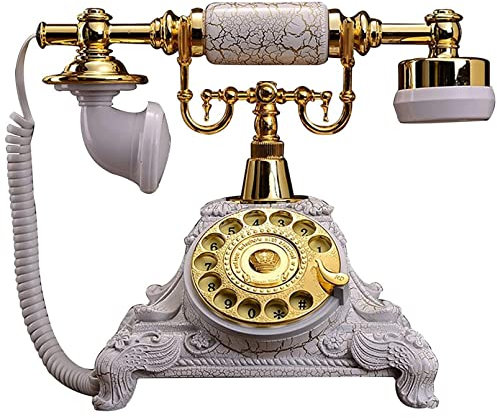 HPTHLY Vintage Rotary Landline Telephone, European Style Old Fashion Retro Decor Phone for Calling and Home Office Hotel Decor