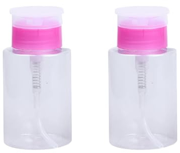 2 Stück 150 ml transparente Pumpspender, leere Push-Down-Flaschen, Behälter, Nagellackentferner, Behälter, leere Gesichtstonerflasche für Kosmetik