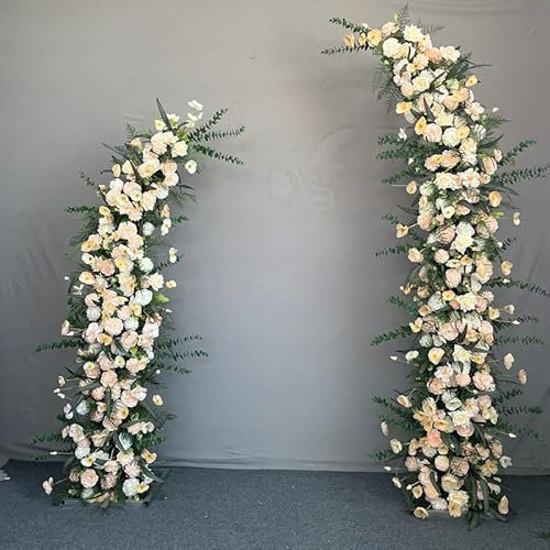 Supporto per sfondo a mezza luna con palloncino e decorazione floreale, perfetto per matrimoni all'aperto e interni, compleanni e anniversari