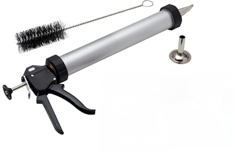 DLZFUDTY Insaccatrice per Salsiccia Elettrica,Insaccatrice Cannone A Scatti con Ugelli E Spazzola, in Alluminio Anodizzato E Acciaio Inossidabile(Jerky Cannon)