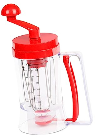 FUNNETOYU Dispenser Manuale per Torte e Separatore di Panna Mixer Integrato, Dosatore per Impasto Cupcake e Pancake, Impugnatura Ergonomica e Apertura Extra-Ampia per Uso in Cucina