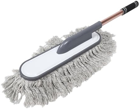 Cabilock Telescopic Car Wash Brush Soft Mop Head, Lightweight Car Cleaning Brush for Automotive and Truck Detailing, Extendable Wheel and Windshield Duster for Outdoor Vehicle Care