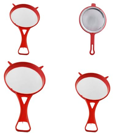 4 Pieces of Strainer Spoons, Kitchen Sieve, Baking Flour Sieve, Plastic Strainer, Kitchen Tools.