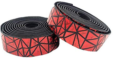 BDSHGRDH Lenkerband, Lenkerband Rennrad PU Leder Bunte Lenkerbänder Licht Reflektierende Blenden Radfahren Bar Tape Fahrrad