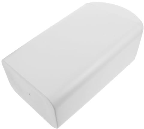 OHPHCALL Cubo de Basura de Plástico Blanco con Tapa Abatible Capacidad 8 Litros Perfil Delgado para Baño y Cocina Papelera con Cierre Antiolor Adecuado para Espacios Pequeños y Uso