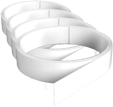 Nordlinger Pro Smart Profile plat adhésif – 840014 – PVC – 2 cm x 2,6m – Blanc – Finition murale (Lot de 4)
