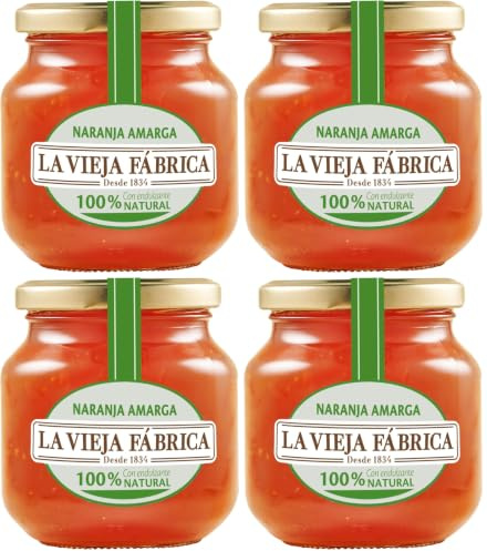La Vieja Fábrica | Mermelada de Naranja Amarga CERO | 290g (Paquete de 4)