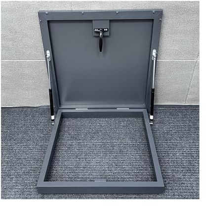 Låsbar vindåtkomstdörr, isolerad krypa utrymme dörr för enkel ingång, energieffektiv primal lucka med väderbeständig gummitätning (90 x 70 cm/35,4 x 27,6 tum)