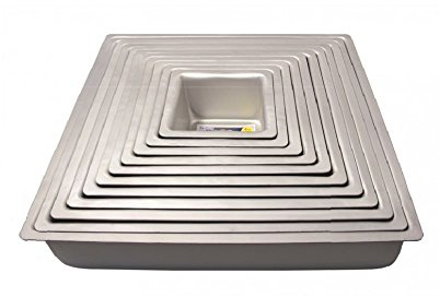PME Quadratische Backform aus eloxiertem Aluminium, 305 x 305 x 76 mm SQR123 silber