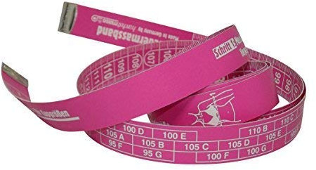 DIE NÄHZWERGE HOECHSTMASS bratape: Mieder-Maßband für BH- & Bikinigrößen, Cups, Büste - bis 150cm Länge | Bandmaß messen nähen Schneiderei - deutsches Präzisionsskala - Made in Germany